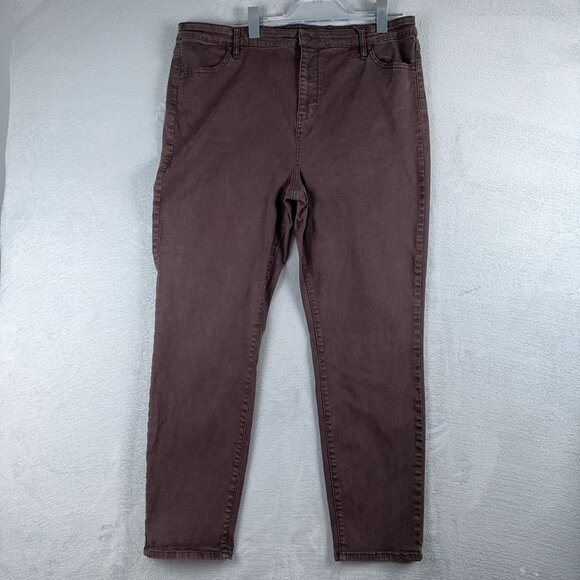 Buffalo David Bitton Jeans Hanna Skinny Leg Stretch High Rise Mens Brown 16/36 - Picture 1 of 12